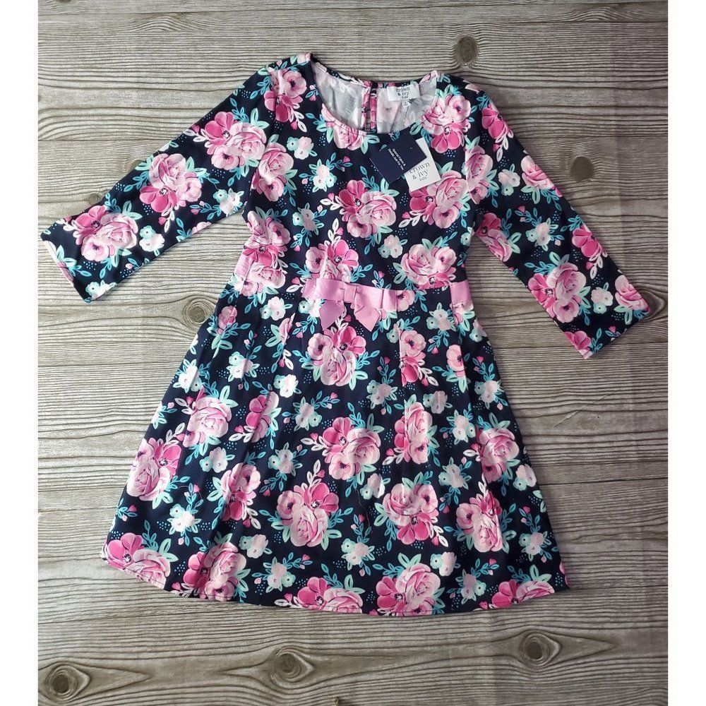 𝅺crown & Ivy Girls Floral Dress Size 8